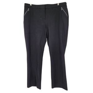 New York & Company Stretch Pants Size 18 Petite Black Straight Leg